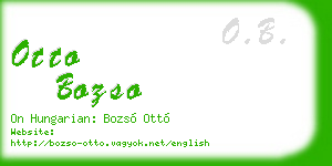 otto bozso business card